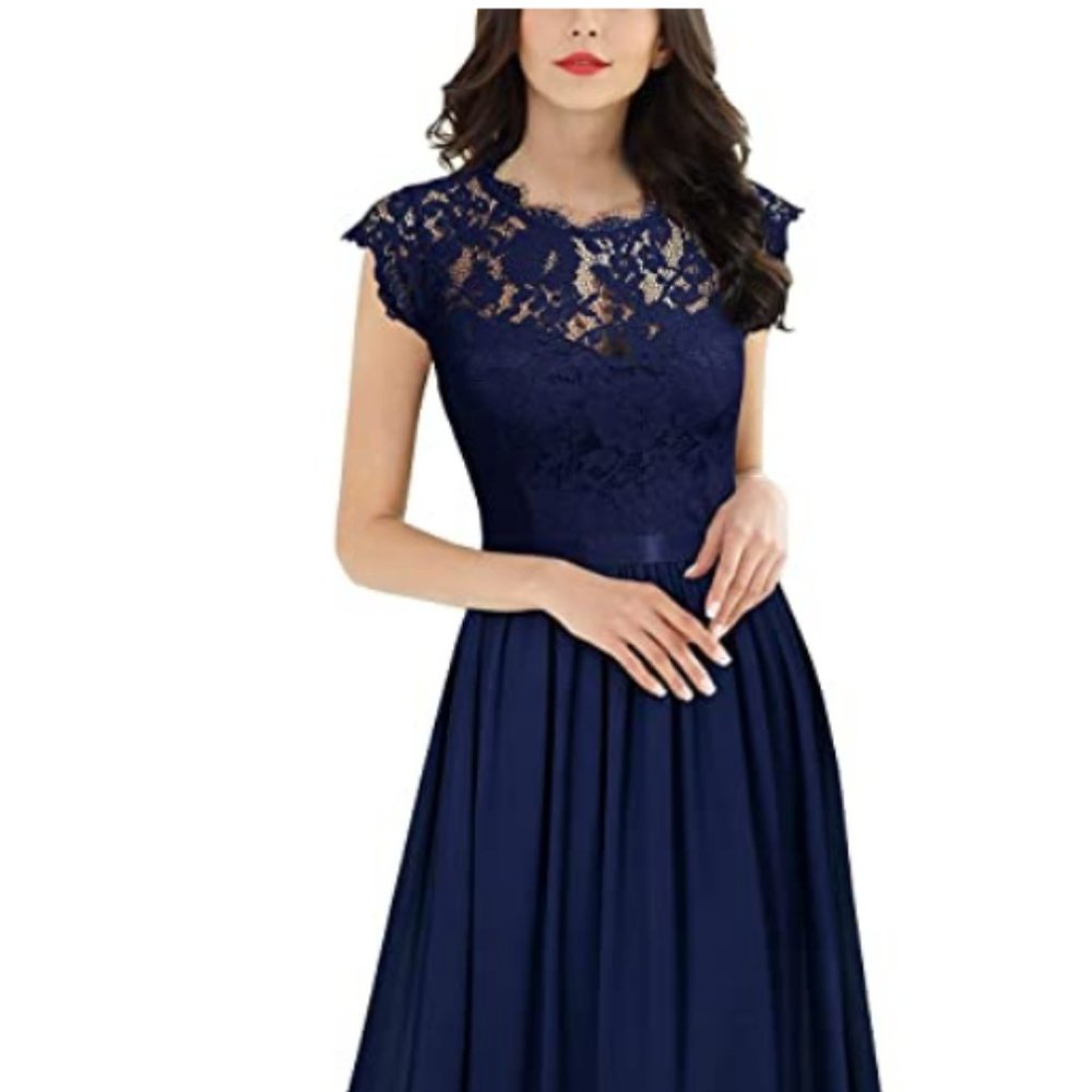 Miusol Women's Formal Floral Lace Evening Party Maxi Dress